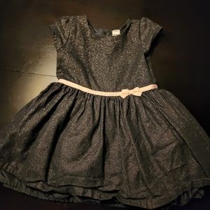 Girls black glitter party dress
